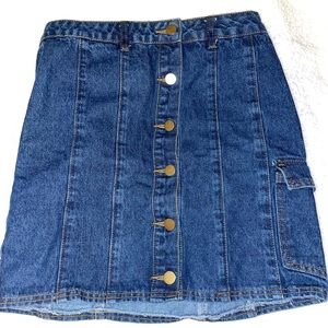 Pretty little thing navy denim skirt